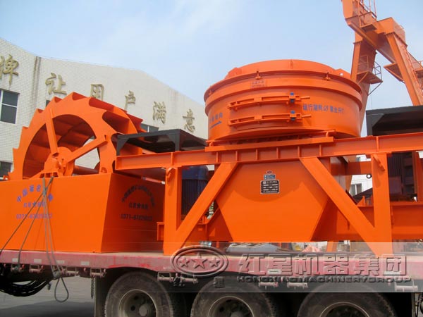 輪式洗砂機發貨現場