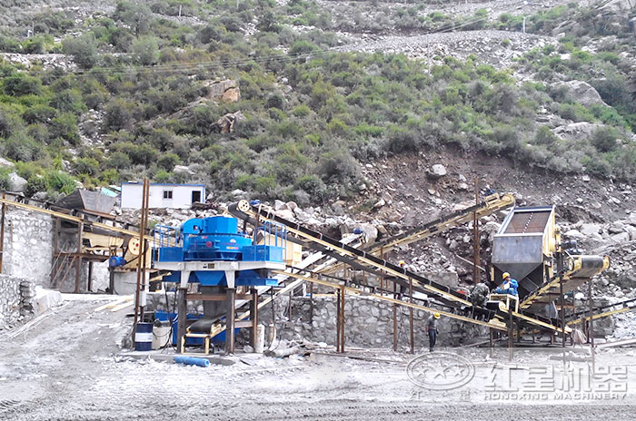 沖擊式制砂機安裝現場