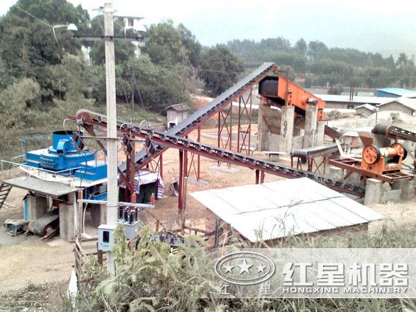 鵝卵石制沙機客戶現場 鵝卵石制沙機客戶現場