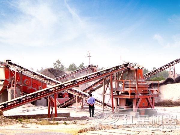 河卵石制沙機生產現場 河卵石制沙機生產現場
