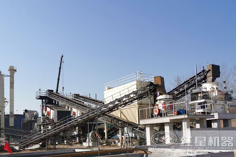 大理石破碎生產現場 大理石破碎生產現場