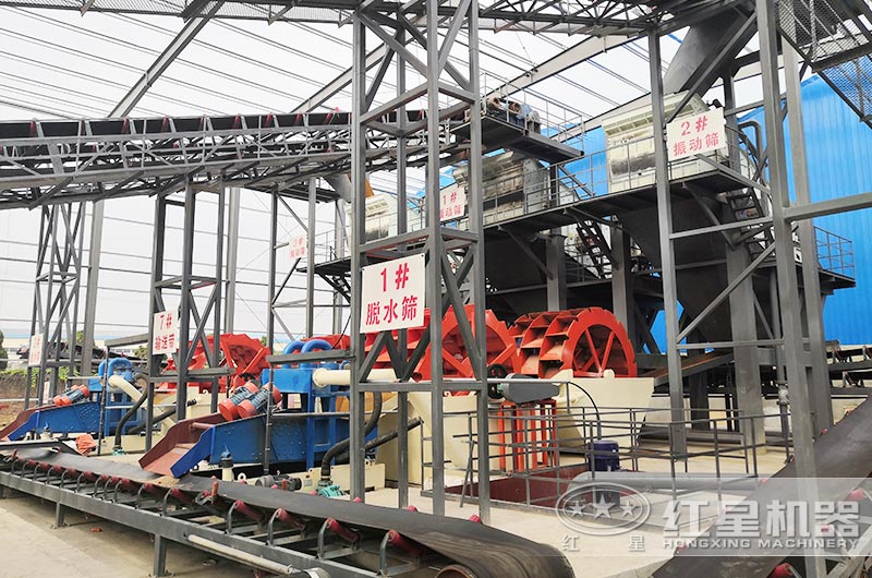 水洗砂生產工藝流程 設備及現(xiàn)場視頻