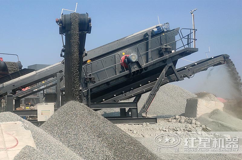 建筑垃圾制沙現場