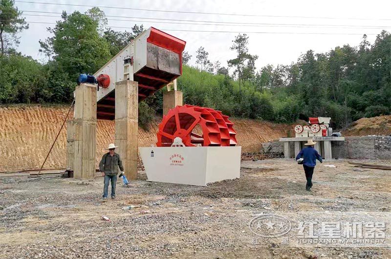 時產100噸砂石生產線現場 時產100噸砂石生產線現場