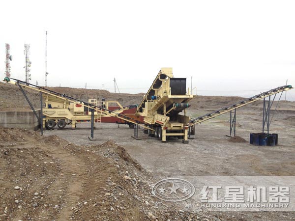 移動式制砂機工作現場 移動式制砂機工作現場