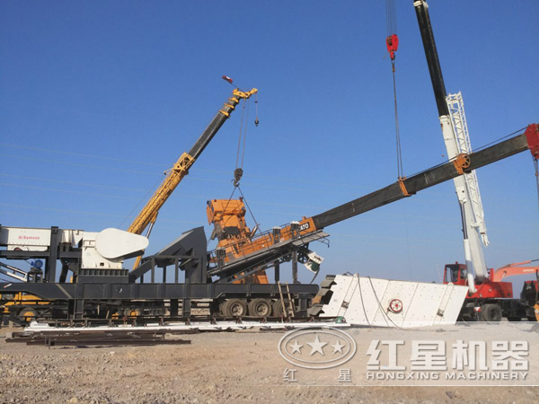 紅星一天500噸移動式造沙機生產現場 紅星一天500噸移動式造沙機生產現場