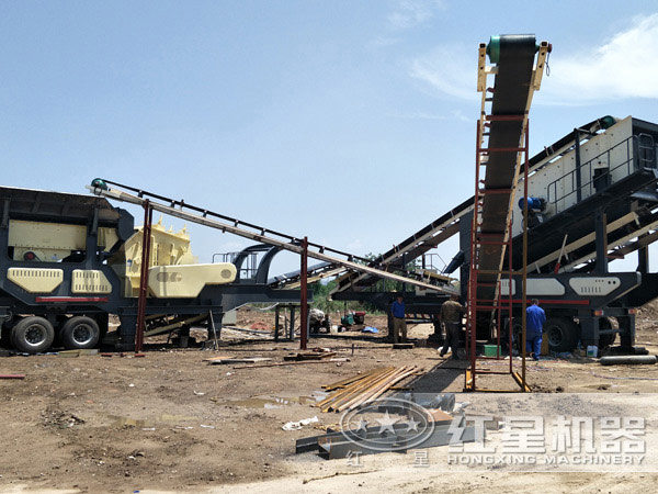 中小型流動制沙機生產現場 中小型流動制沙機生產現場