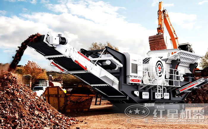 履帶顎式移動(dòng)破碎站建筑垃圾處理現(xiàn)場(chǎng) 履帶顎式移動(dòng)破碎站建筑垃圾處理現(xiàn)場(chǎng)