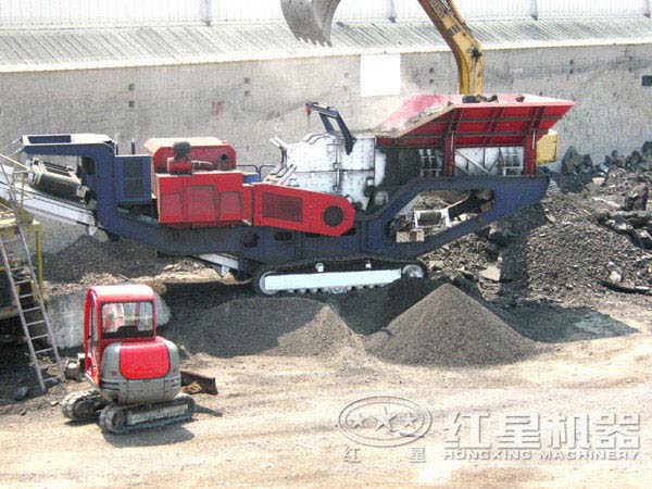 履帶石子機作業現場 履帶石子機作業現場