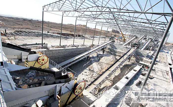 河北大型破碎生產線工作現場 河北大型破碎生產線工作現場