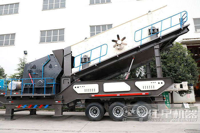 輪胎式建筑垃圾移動破碎篩分機 輪胎式建筑垃圾移動破碎篩分機