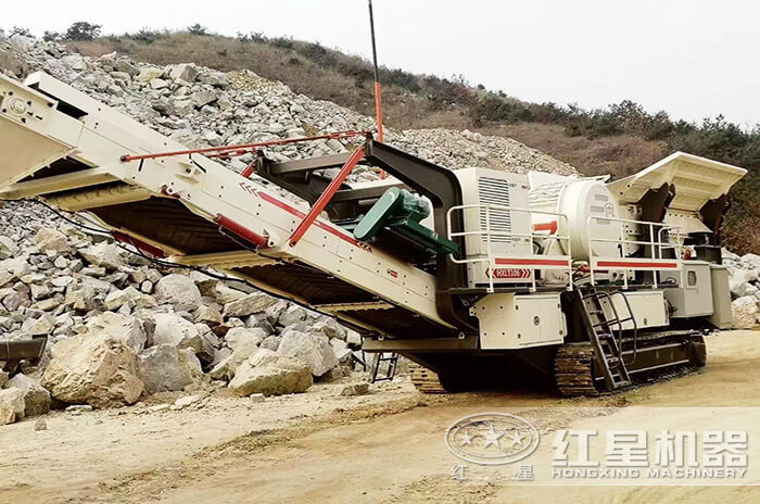 移動石子加工機現場展示 移動石子加工機現場展示