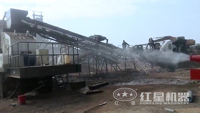 紅星篩分破碎一體機設備作業現場 紅星篩分破碎一體機設備作業現場