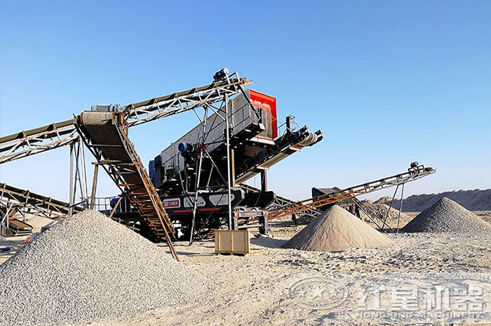 移動破碎機輸出不同規格優質砂石骨料 移動破碎機輸出不同規格優質砂石骨料