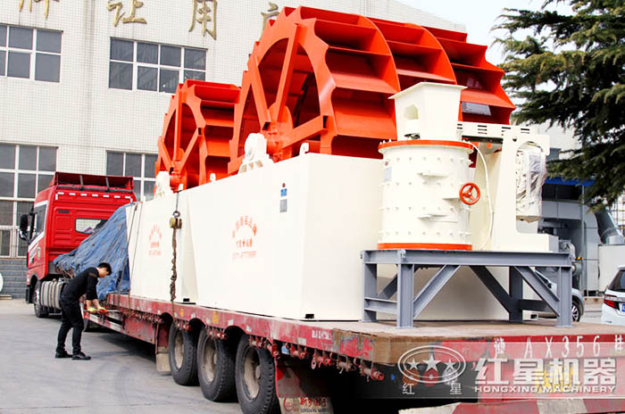 紅星輪式洗沙機發貨現場 紅星輪式洗沙機發貨現場
