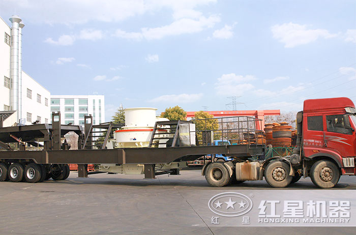紅星機器車載流動沙機發貨現場 紅星機器車載流動沙機發貨現場