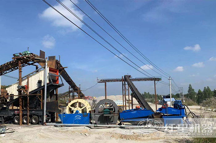 剛剛落成的小型洗沙場 剛剛落成的小型洗沙場