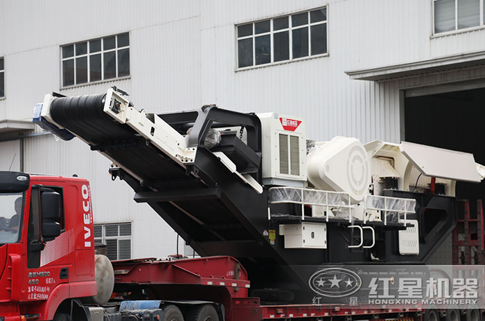 紅星機(jī)器履帶式移動(dòng)破碎機(jī)現(xiàn)場(chǎng)發(fā)貨 紅星機(jī)器履帶式移動(dòng)破碎機(jī)現(xiàn)場(chǎng)發(fā)貨