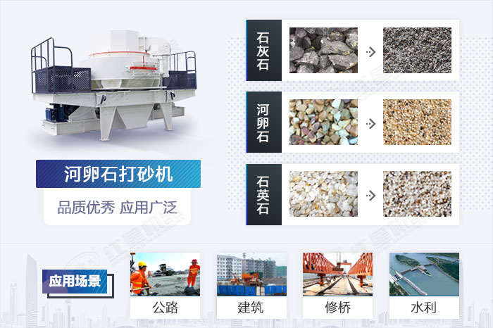 河卵石打砂機應用范圍廣