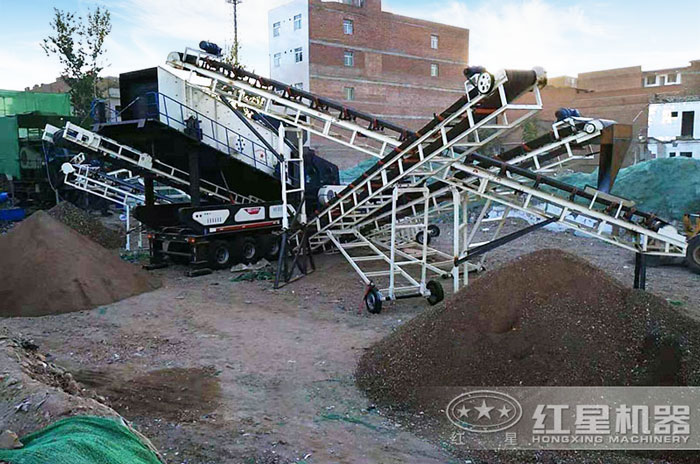 移動破碎站加工現場