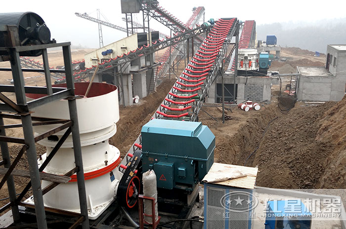 日產4千噸破石機生產現場（圓錐破）