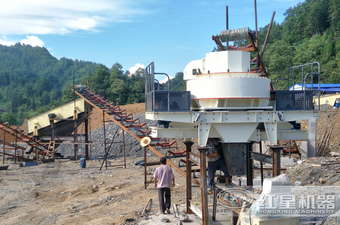硅石制砂機生產現場圖 硅石制砂機生產現場圖