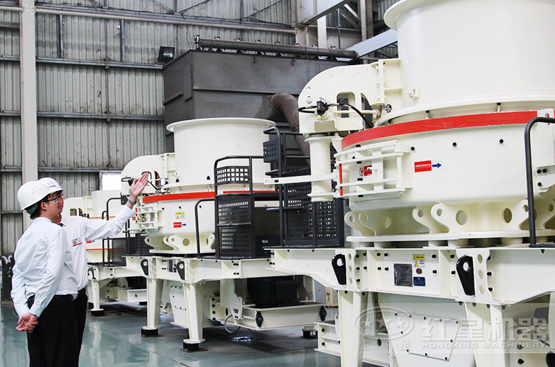 客戶到紅星廠區參觀機制河沙設備 客戶到紅星廠區參觀機制河沙設備