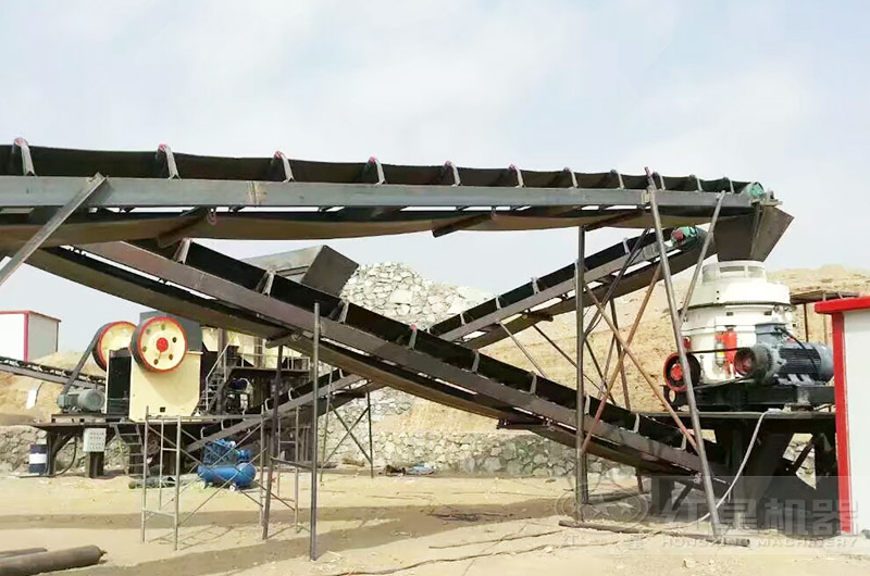 花崗巖制砂生產(chǎn)線實拍圖