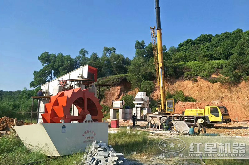 制砂洗沙生產現場高清圖片