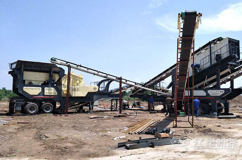 移動式破碎生產線現場 移動式破碎生產線現場