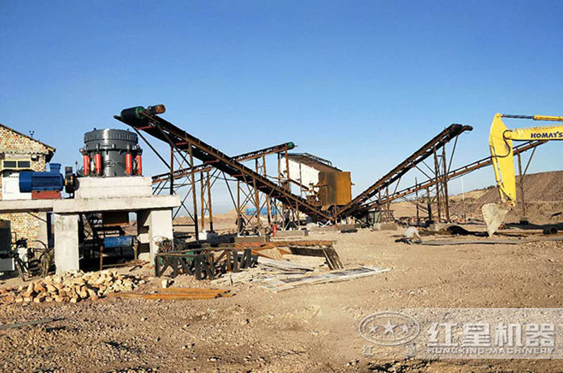 固定的建筑垃圾破碎現場 固定的建筑垃圾破碎現場