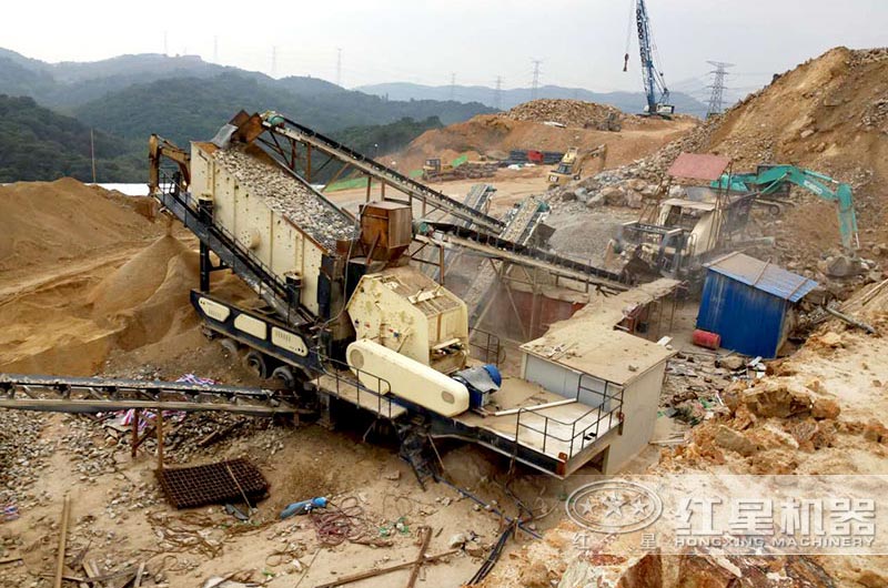 移動制砂生產現場