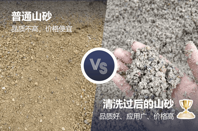 清洗后的砂石子質量更高 清洗后的砂石子質量更高