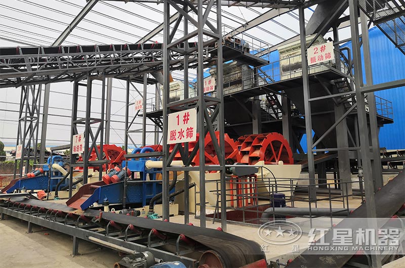 大型水洗機制沙水處理機械作業現場 大型水洗機制沙水處理機械作業現場