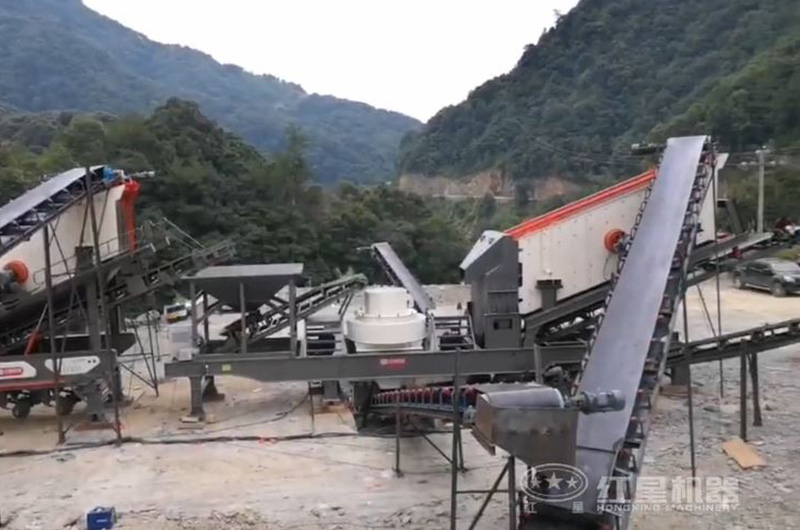 二合一移動式制砂現場