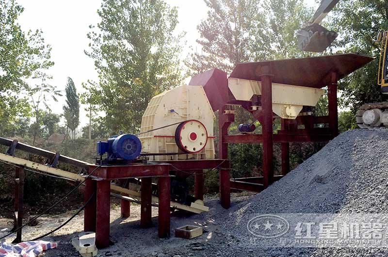 固定式石灰石碎石生產線現場 固定式石灰石碎石生產線現場